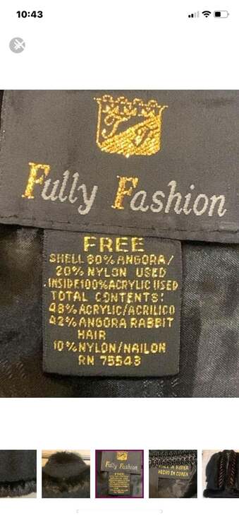 Angora Rabbit Coat - Picture 7 of 11